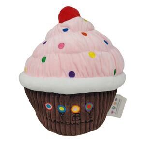 Dylans Candy Bar Cupcake Plush  Embroidered Polka Dot Sprinkles Cherry Top